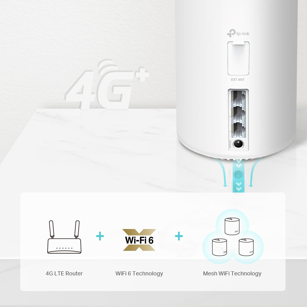 TP-Link Deco X20-4G 4G+ AX1800 Whole Home Mesh Wi-Fi 6 Router | 3G/4G Failover | 3x Gigabit WAN/LAN TP-Link Deco X20-4G 4G+ AX1800 Whole Home Mesh Wi-Fi 6 Router | 3G/4G Failover | 3x Gigabit WAN/LAN